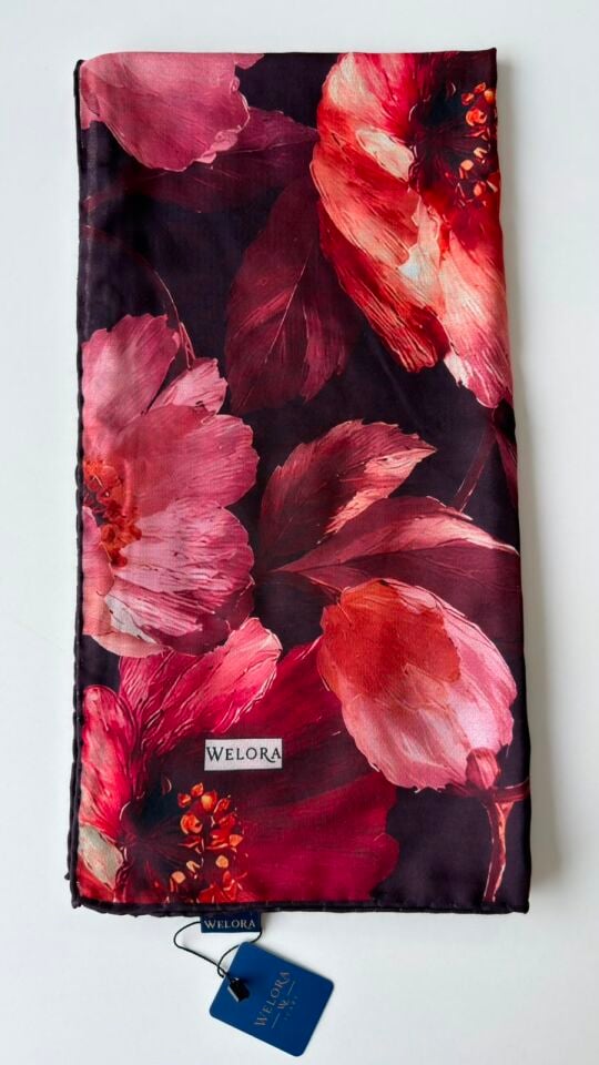KARLEA ORGANİK EŞARP CORAL BLOOM DESEN