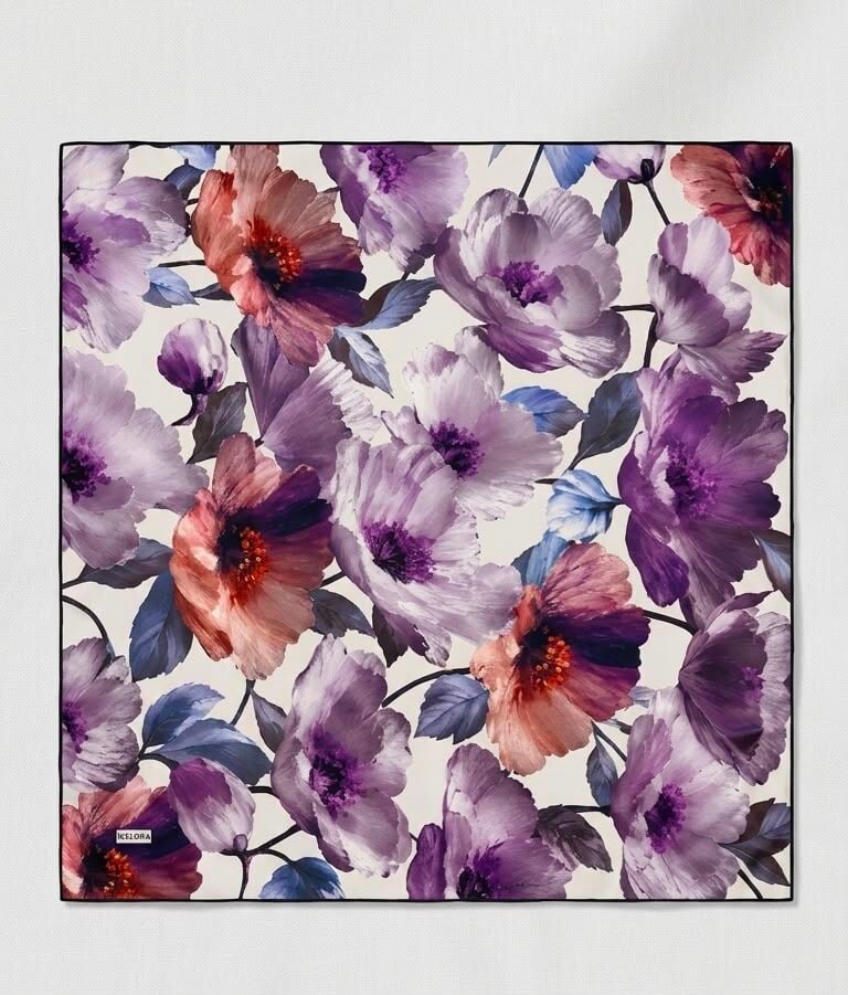 KARLEA ORGANİK EŞARP CORAL BLOOM DESEN