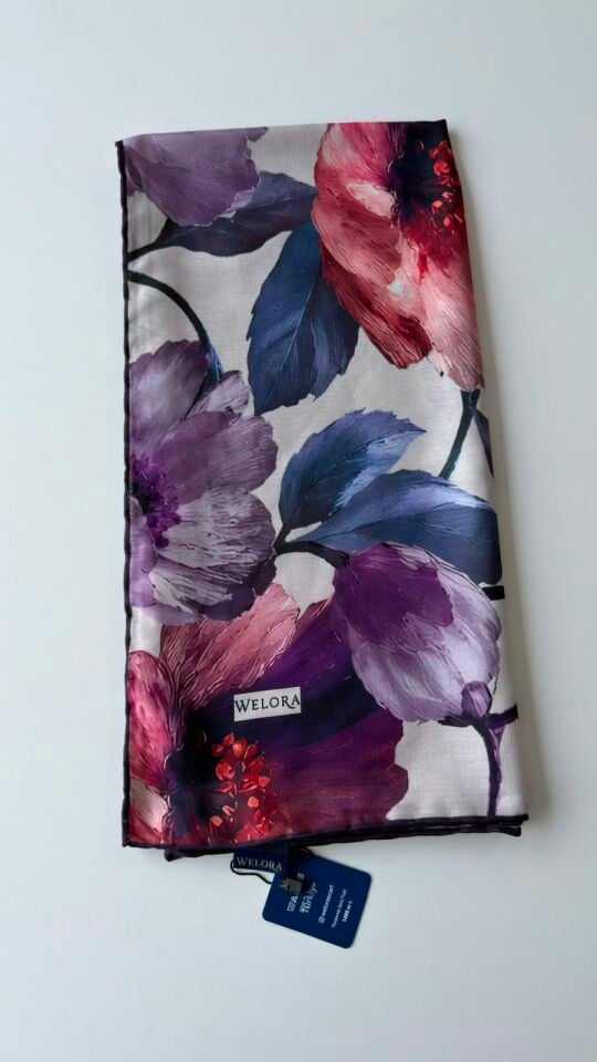 KARLEA ORGANİK EŞARP CORAL BLOOM DESEN