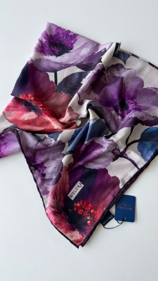 KARLEA ORGANİK EŞARP CORAL BLOOM DESEN