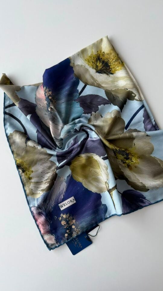 KARLEA ORGANİK EŞARP CORAL BLOOM DESEN