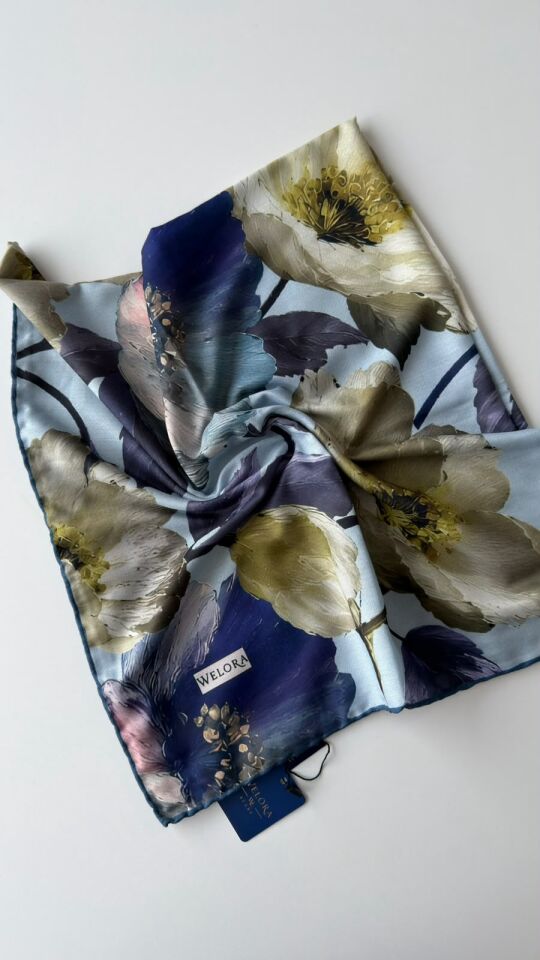 KARLEA ORGANİK EŞARP CORAL BLOOM DESEN