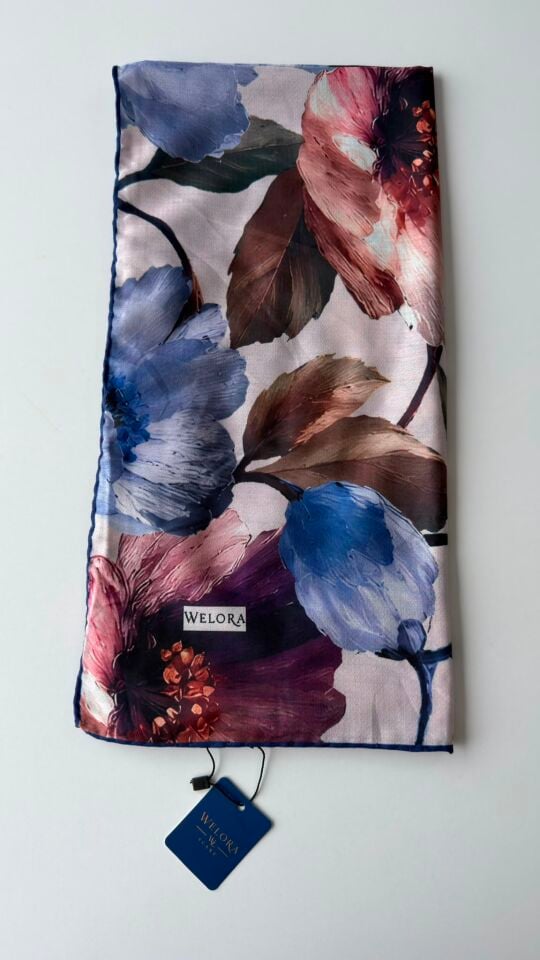 KARLEA ORGANİK EŞARP CORAL BLOOM DESEN