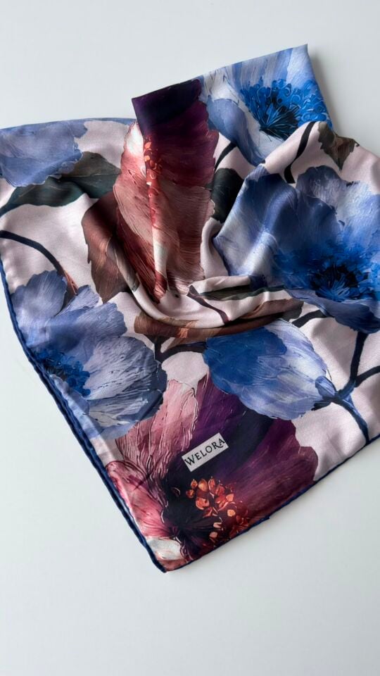 KARLEA ORGANİK EŞARP CORAL BLOOM DESEN