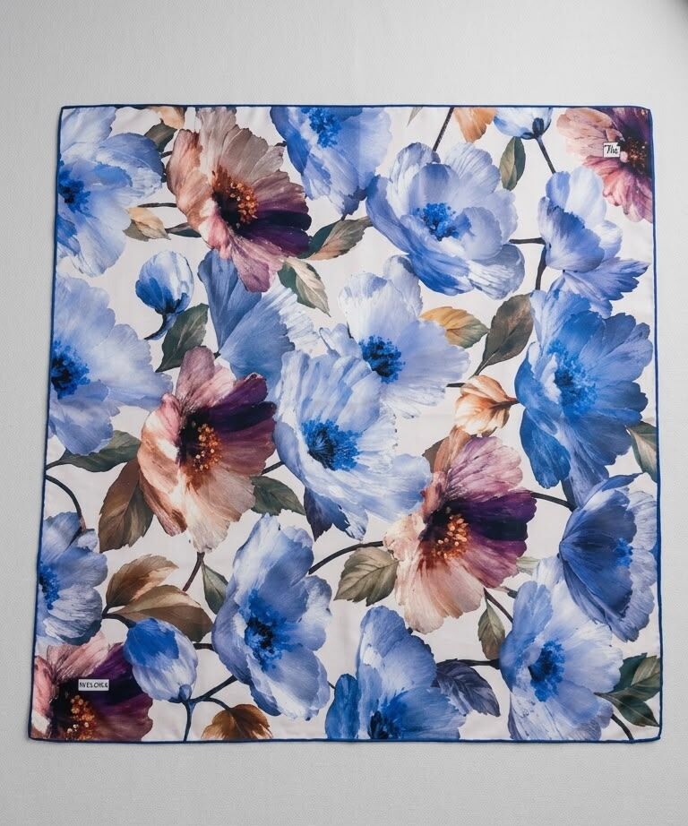 KARLEA ORGANİK EŞARP CORAL BLOOM DESEN