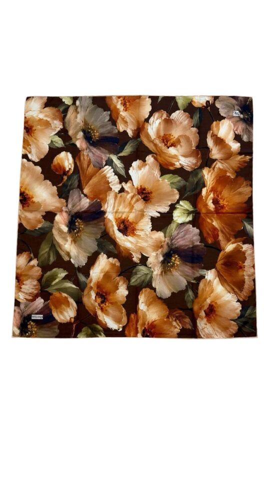 KARLEA ORGANİK EŞARP CORAL BLOOM DESEN