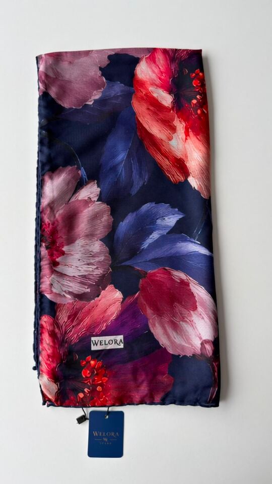 KARLEA ORGANİK EŞARP CORAL BLOOM DESEN