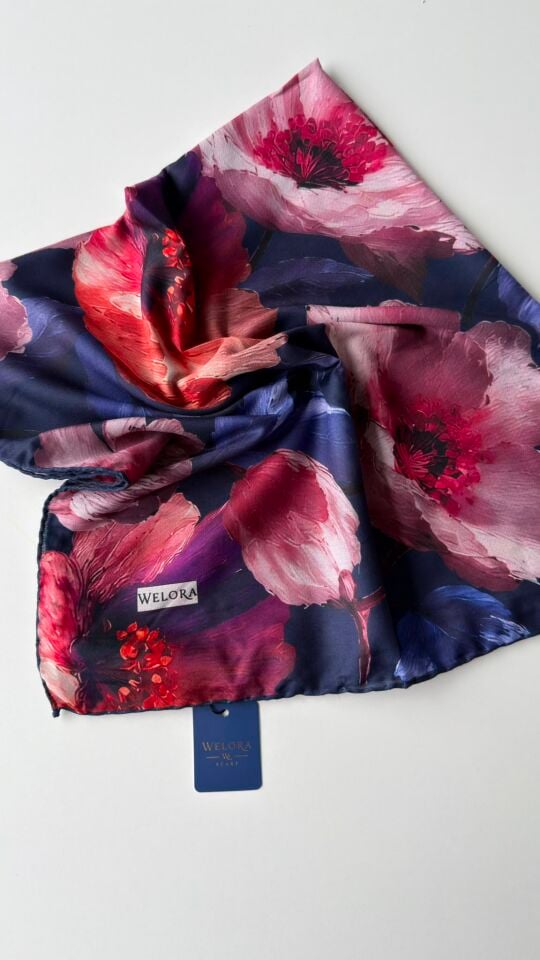 KARLEA ORGANİK EŞARP CORAL BLOOM DESEN