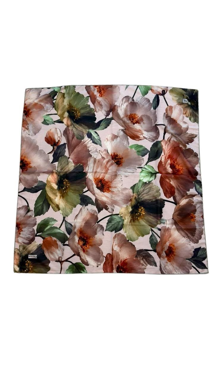 KARLEA ORGANİK EŞARP CORAL BLOOM DESEN