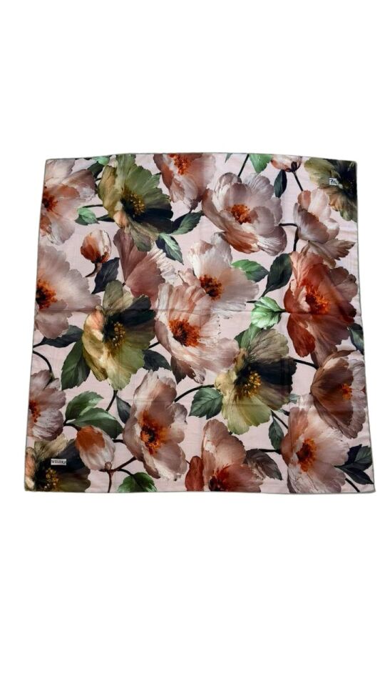 KARLEA ORGANİK EŞARP CORAL BLOOM DESEN