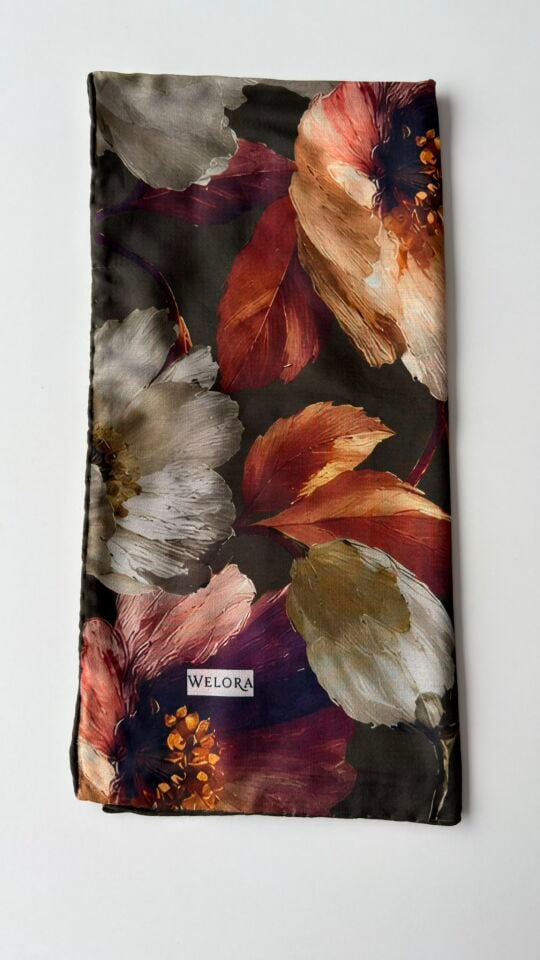 KARLEA ORGANİK EŞARP CORAL BLOOM DESEN