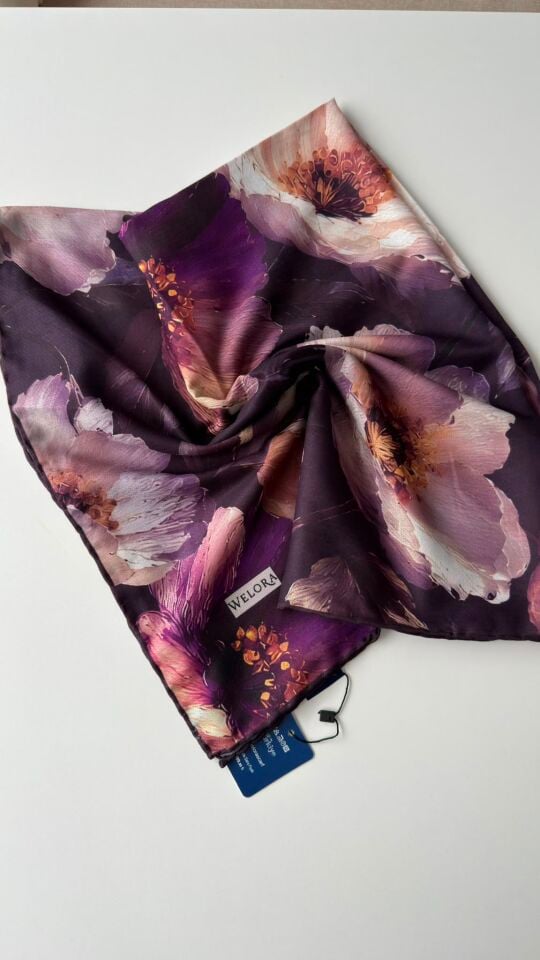 KARLEA ORGANİK EŞARP CORAL BLOOM DESEN