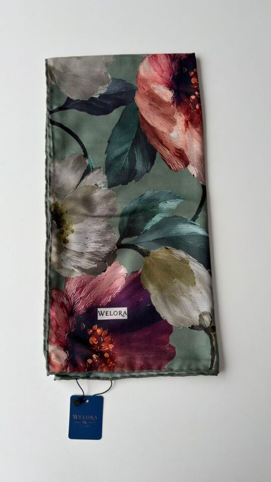 KARLEA ORGANİK EŞARP CORAL BLOOM DESEN