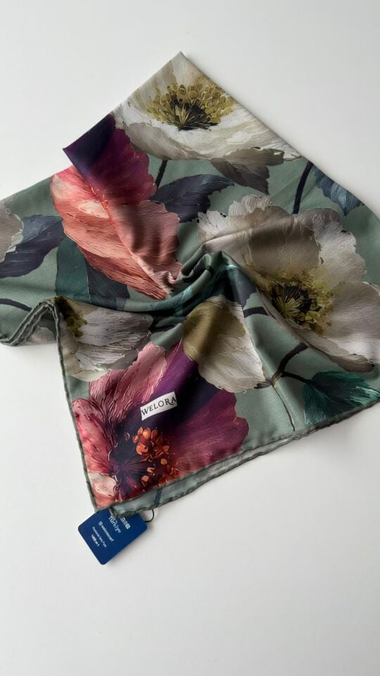 KARLEA ORGANİK EŞARP CORAL BLOOM DESEN