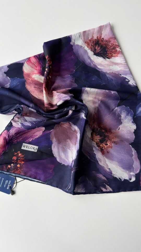 KARLEA ORGANİK EŞARP CORAL BLOOM DESEN