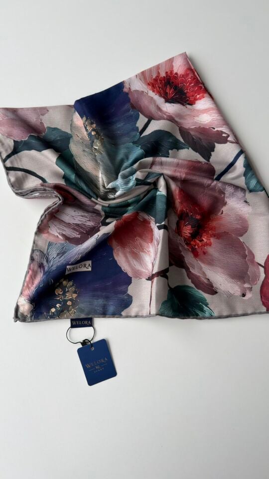 KARLEA ORGANİK EŞARP CORAL BLOOM DESEN