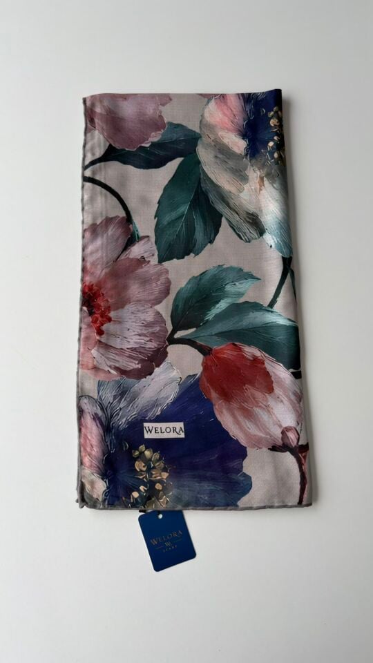 KARLEA ORGANİK EŞARP CORAL BLOOM DESEN