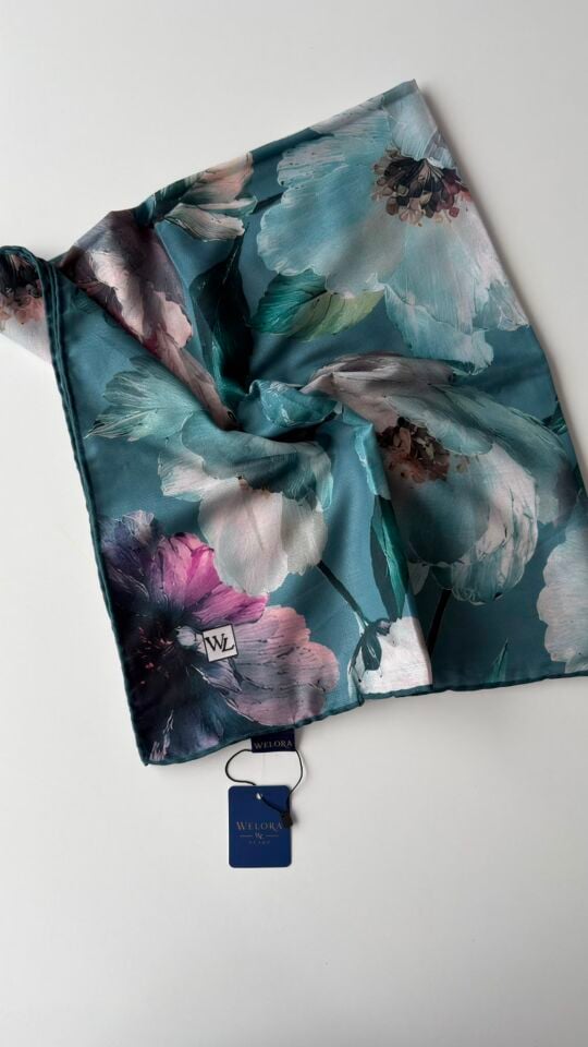 KARLEA ORGANİK EŞARP CORAL BLOOM DESEN