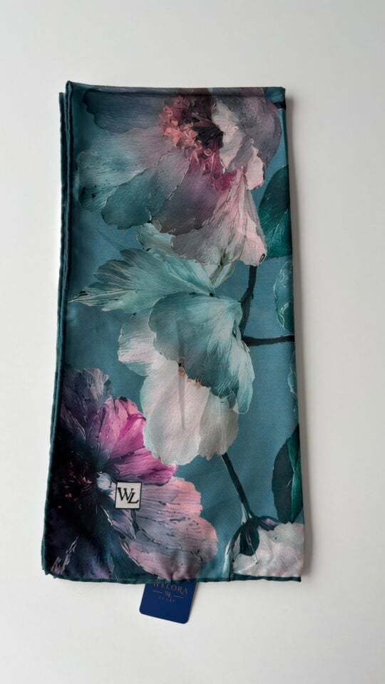 KARLEA ORGANİK EŞARP CORAL BLOOM DESEN
