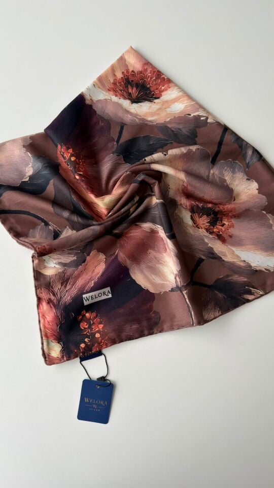 KARLEA ORGANİK EŞARP CORAL BLOOM DESEN