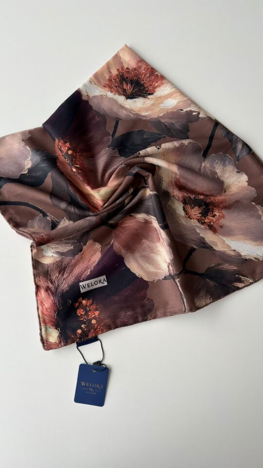 KARLEA ORGANİK EŞARP CORAL BLOOM DESEN