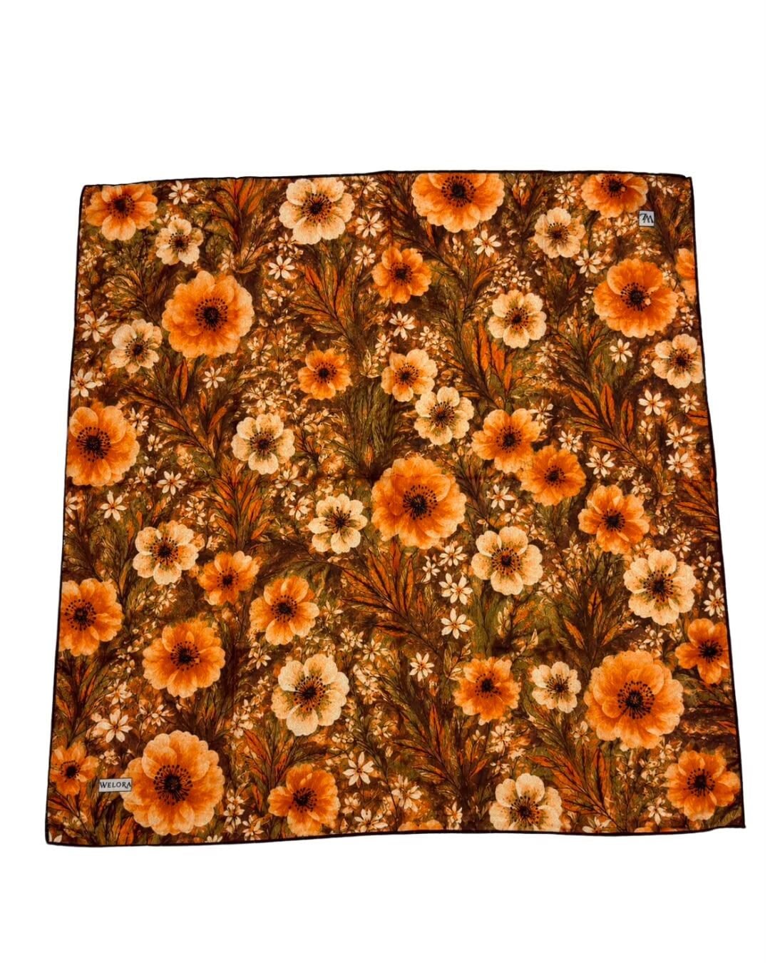 KARLEA ORGANİK EŞARP AMBER BLOOM DESEN