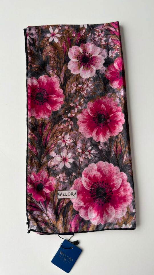 KARLEA ORGANİK EŞARP AMBER BLOOM DESEN