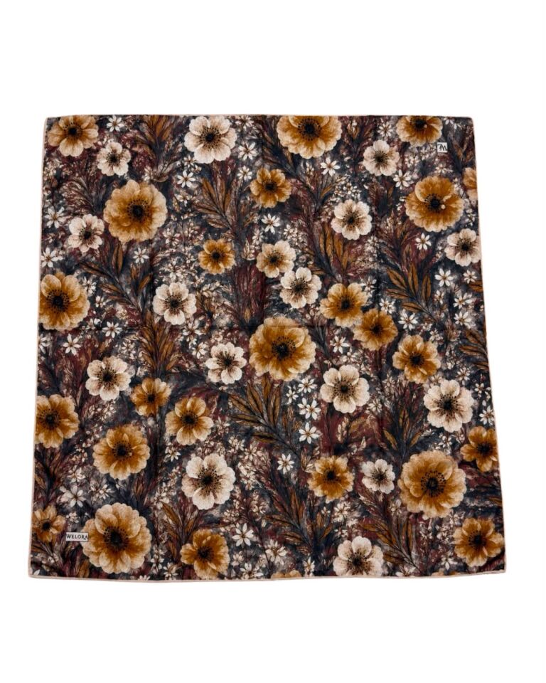 KARLEA ORGANİK EŞARP AMBER BLOOM DESEN