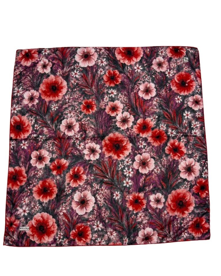 KARLEA ORGANİK EŞARP AMBER BLOOM DESEN