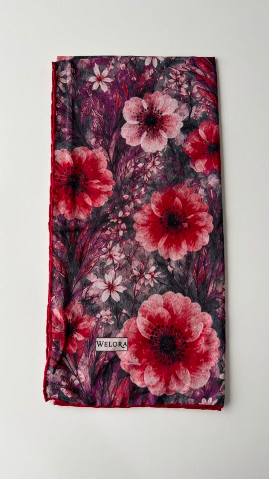 KARLEA ORGANİK EŞARP AMBER BLOOM DESEN