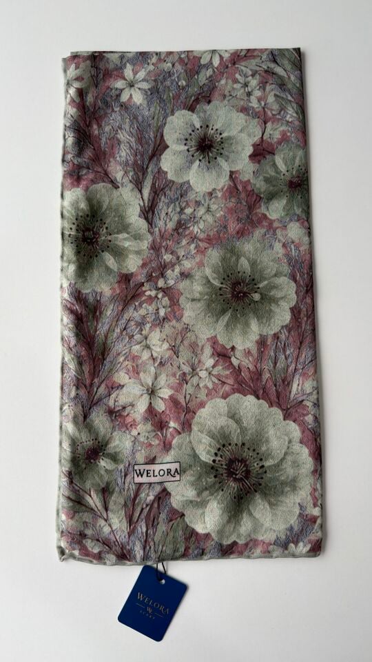KARLEA ORGANİK EŞARP AMBER BLOOM DESEN
