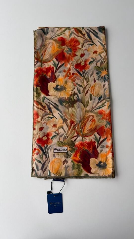 KARLEA SCARF ORGANİK EŞARP DESEN TERRA BLOOM