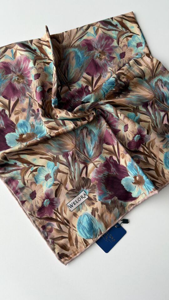 KARLEA SCARF ORGANİK EŞARP DESEN TERRA BLOOM
