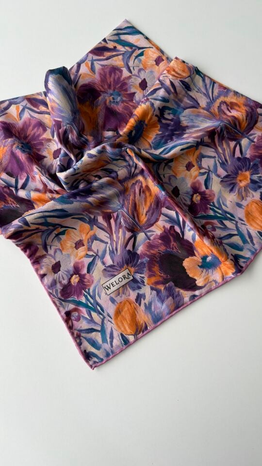 KARLEA SCARF ORGANİK EŞARP DESEN TERRA BLOOM