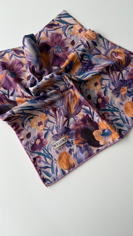KARLEA SCARF ORGANİK EŞARP DESEN TERRA BLOOM
