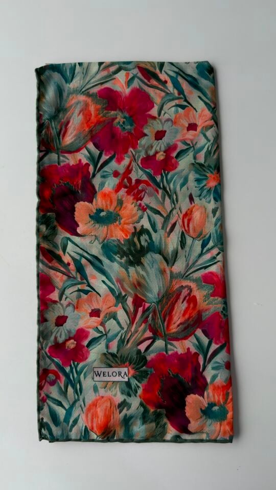 KARLEA SCARF ORGANİK EŞARP DESEN TERRA BLOOM