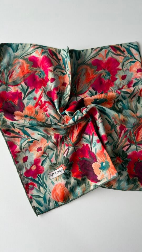 KARLEA SCARF ORGANİK EŞARP DESEN TERRA BLOOM