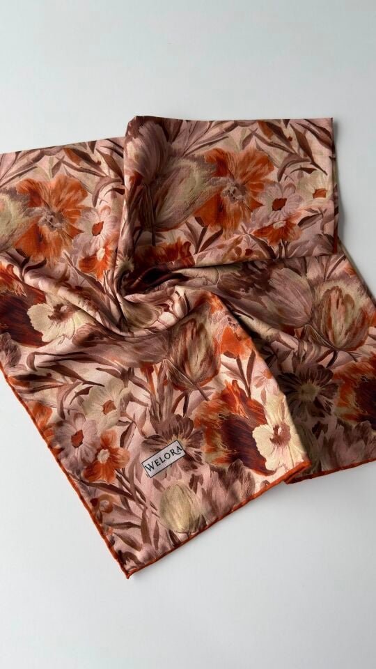 KARLEA SCARF ORGANİK EŞARP DESEN TERRA BLOOM