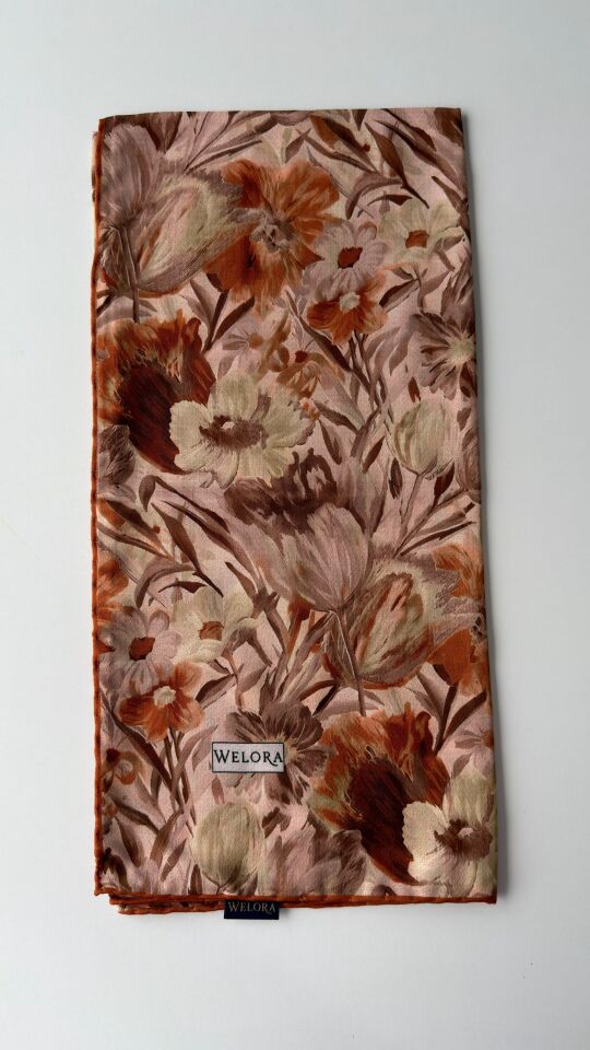 KARLEA SCARF ORGANİK EŞARP DESEN TERRA BLOOM
