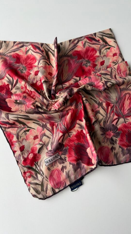 KARLEA SCARF ORGANİK EŞARP DESEN TERRA BLOOM