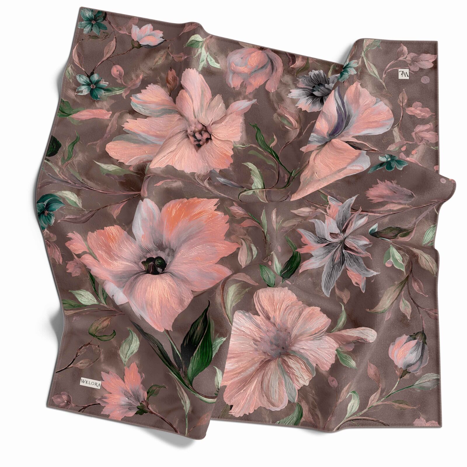 KARLEA SCARF ORGANİK EŞARP DESEN SCARLET BLOSSOM
