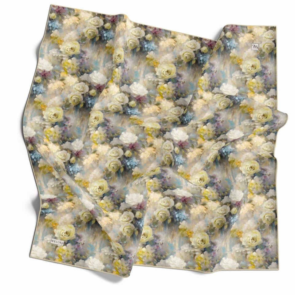 KARLEA SCARF YAZ ESİNTİSİ EŞARP DESEN PASTEL GARDEN