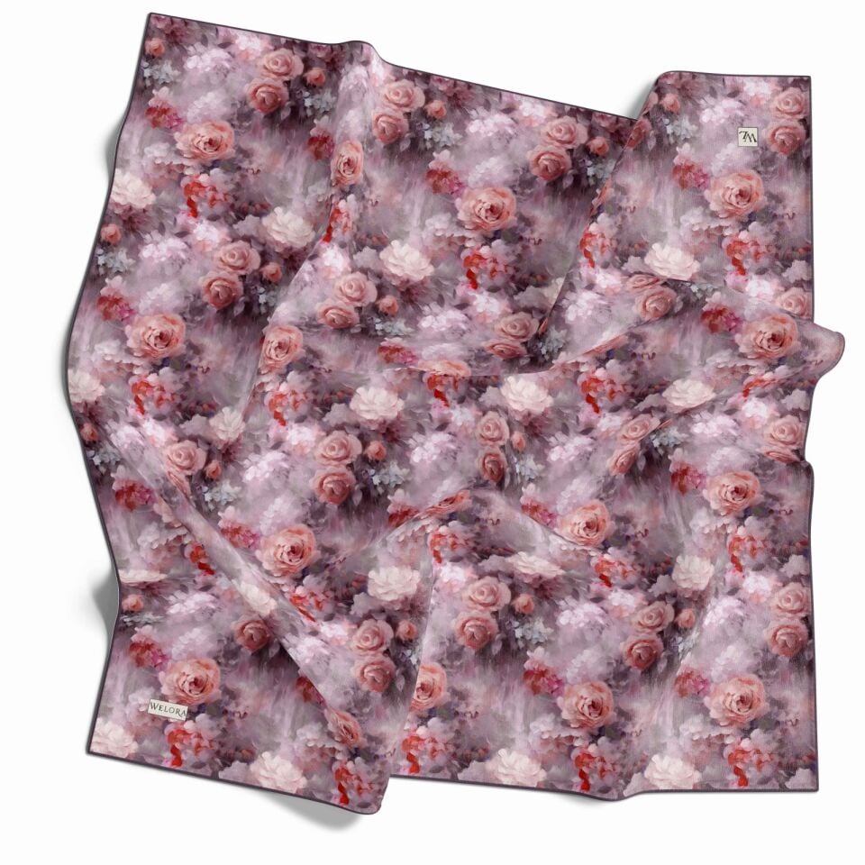 KARLEA SCARF YAZ ESİNTİSİ EŞARP DESEN PASTEL GARDEN