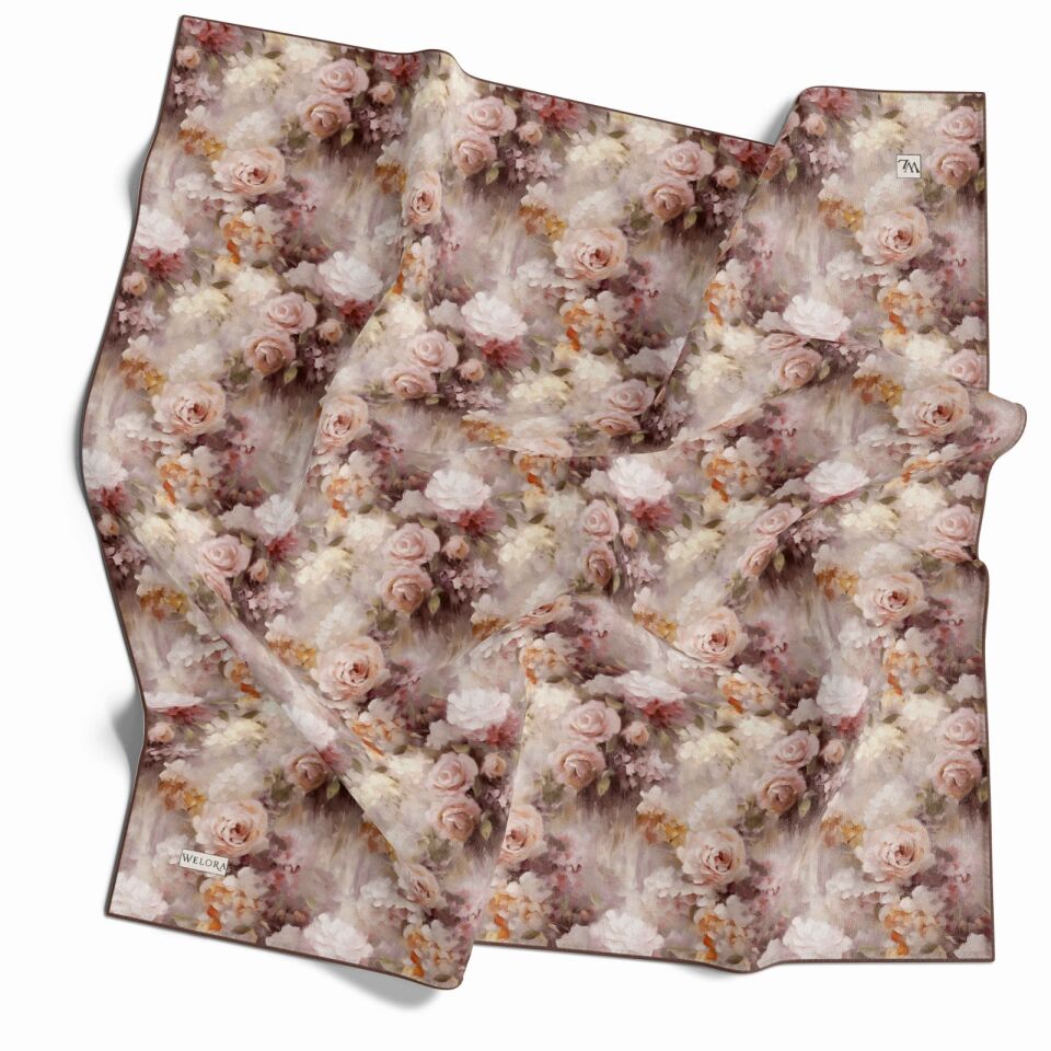 KARLEA SCARF YAZ ESİNTİSİ EŞARP DESEN PASTEL GARDEN