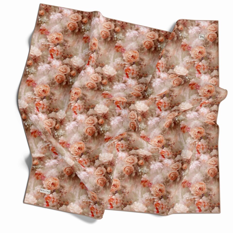 KARLEA SCARF YAZ ESİNTİSİ EŞARP DESEN PASTEL GARDEN