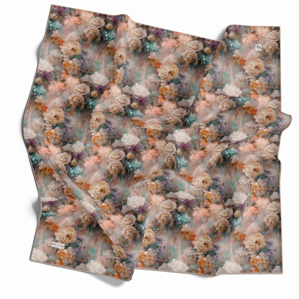 KARLEA SCARF YAZ ESİNTİSİ EŞARP DESEN PASTEL GARDEN