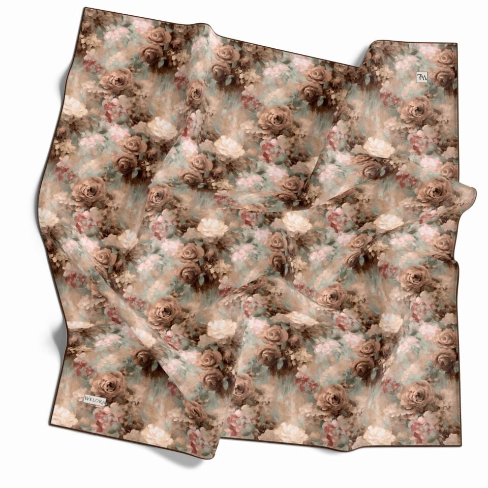 KARLEA SCARF YAZ ESİNTİSİ EŞARP DESEN PASTEL GARDEN