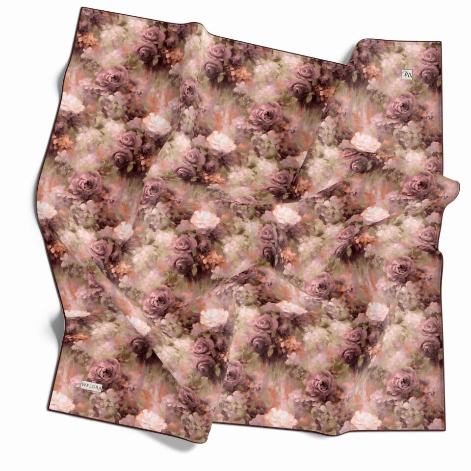 KARLEA SCARF YAZ ESİNTİSİ EŞARP DESEN PASTEL GARDEN