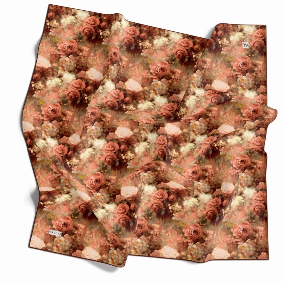 KARLEA SCARF YAZ ESİNTİSİ EŞARP DESEN PASTEL GARDEN