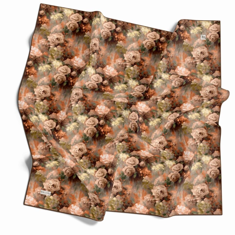 KARLEA SCARF YAZ ESİNTİSİ EŞARP DESEN PASTEL GARDEN